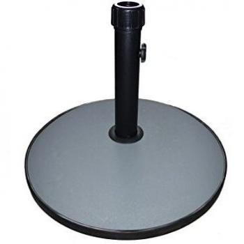 Round Concrete Parasol Base with 15Kg Weight by Charles Bentley, Grey