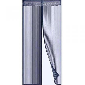 Magnetic Insect Screen for Doors, MOEGFY Heavy Duty Bug Door Curtain, Anti Mosquito Mesh with Powerful Magnets & Complete Frame Magic Tape, White