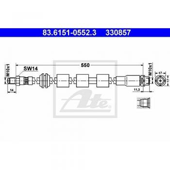 ATE Flexible De Frein BMW 24.5169-0556.3 34326760909