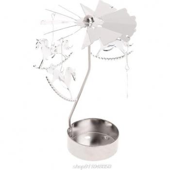 Décor de maison carrousel pour bougie chauffe-plat D04 20