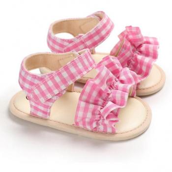 Sandalia Cómoda Baby Summer en Cuadros con Seguridad Antideslizante