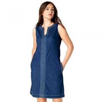 Denim Pocket A‑Line Dress for Women