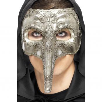 SMIFFYS Capitanos Elite Silver Venetian Mask