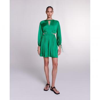 Woven Green Maje Midi Dress – Size 38