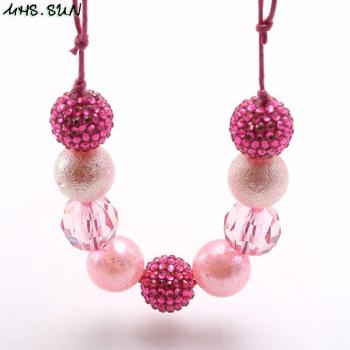 MHS SUN Red Bubblegum Chunky Bead Jewelry for Babies