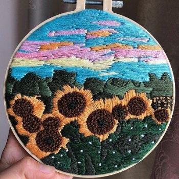 Set de ruban broderie et fleurs cerisier – Cadre décoratif