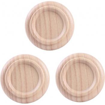 Rodaja de Rueda de Piano + Tazas de Madera (3)