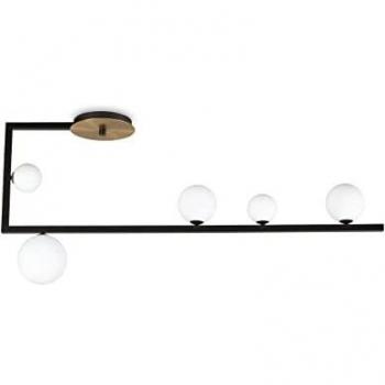 Netlighting Birds Globe Semi Flush Light Black