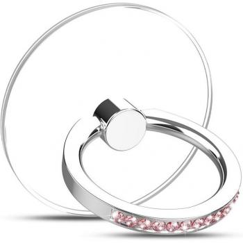 Transparent Diamond Finger Grip Phone Stand with 360° Rotation for iPhones