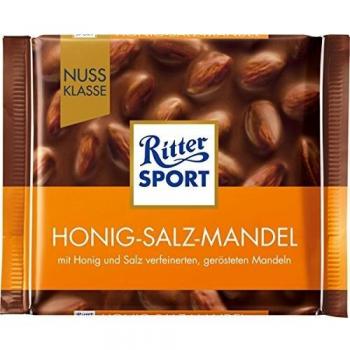 Ritter Sport Nuss‑Deluxe – Honig‑Salz Mandeln 100 g