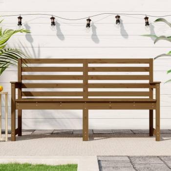 VidaXL Honey Brown Solid Wood Garden Bench 159.5x48x91.5 cm Pine