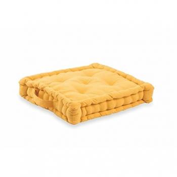 Coussin de chaise matelassé jaune