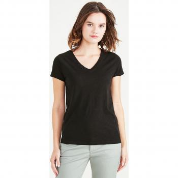 T-shirt Femme Dockers Col V Noir S