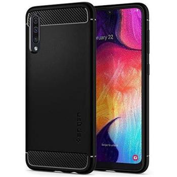 Custodia Spigen Rugged Armor per Samsung Galaxy A50S, Nera