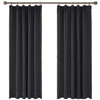 Verdeckter Grau-Vorhang 183x168