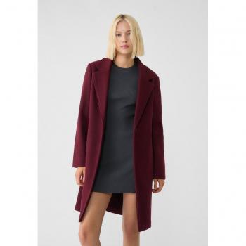 Stradivarius Damenjacke in Wolloptik Burgunder M