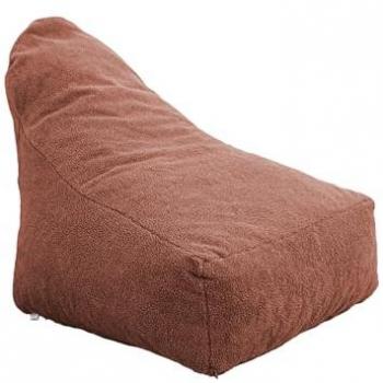 Pouf Intérieur XXL Tissu Sherpa Rouge