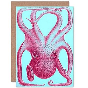 Pink Octopus Joyful Wishes Card