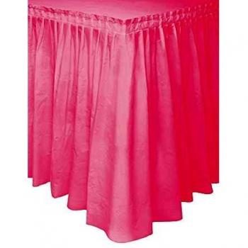 Faldón de mesa rosa claro, 73 x 426 cm