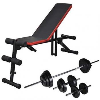 Sonata Regular Adjustable Sit-up Bench with Weights 30.5 kg