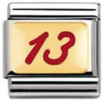 Nomination Composable Classic Glück Edelstahl, Email und 18K-Gold