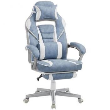 Bureau Gamer Comfort Seat – Bleu Lac/Blanc Crème