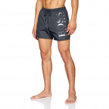 BOSS Octopus Badehose für Herren, Grau (Charcoal 011), L