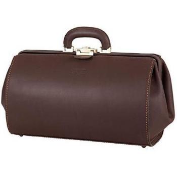 Mika Doktorentasche Hanver Sattelleder 41x18x24cm dunkelbraun
