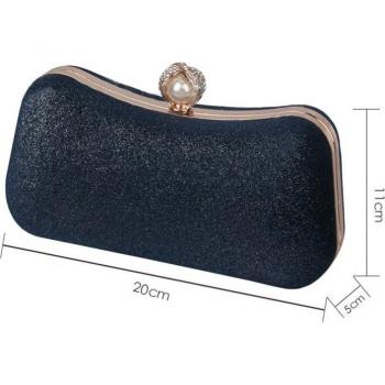 Sac d'embrayage de fête LILY QUEEN pour femmes avec perles et paillettes