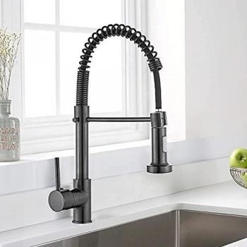 Grifo de cocina monomando VENTCY Negro 1/2” con 2 modos ducha y giro a 360°