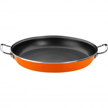 Paellera de Paella Monix Mandarina 32 cm Acero Esmaltado con Recubrimiento Teflon®