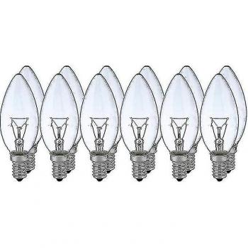 Bombilla Incandescente E14 12x 40W Luz Amarillo Cálido