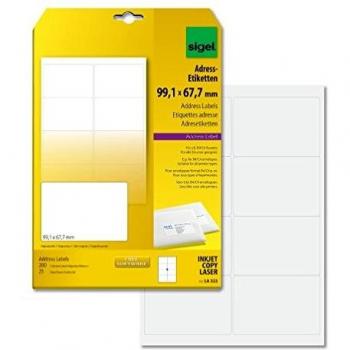 Etichetta Non Adesiva Sigel Bianco