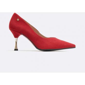 Zapatos de salón de mujer con tacón de aguja en rojo