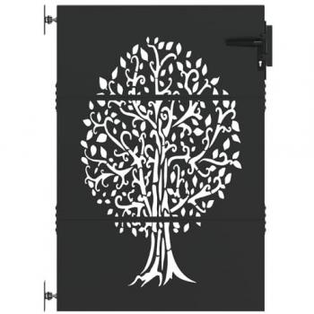 Portail de Jardin en Acier Noir 100 x 150 cm