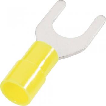 Cimco 180166 Yellow U Terminal 4 mm² 6 mm² Hole Ø=8.4 mm Partially Insulated