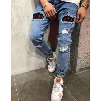 Pantalon long homme avec trous