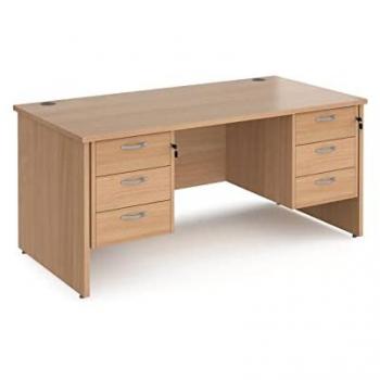 Maestro 25 Office Desk 1600mm x 800mm with Double Pedestal