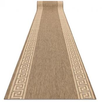 Sisal Runner Rug, Floorlux Design 20014, Coffee/Maize, 100 cm Wide, Beige Color, 100x340 cm