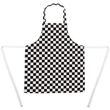 Whites Kids Cooking Bib Apron Black & White Check