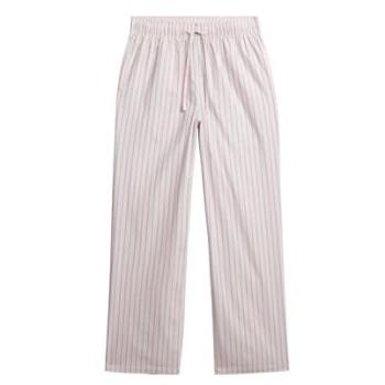 Pink Stripe Superdry Women's Elasticated Cotton Trousers – Organic Fabric