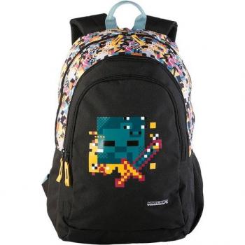 Mochila Doble Compartimento Minecraft Pixel 36x14x45
