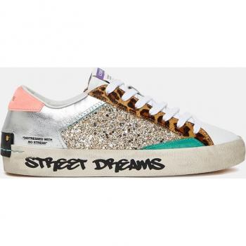 Zapatillas Crime London mujer animal print y glitter