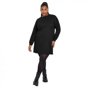 Yours Curve Plus‑Size Pulloverkleid schwarz – Damenmodell