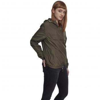 Urban Classics Women's Basic Pullover Jacket Dark Olive