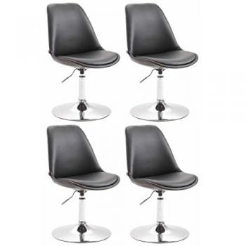 Pack Maverick 4 chaises – Couleur noire / chrome