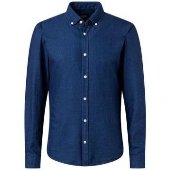 JOOP Heli3‑W – Unifarbenes Jeanshemd in Blau (XXL) für Herren