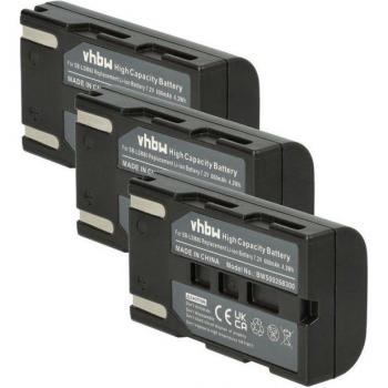 Batteries VH BW 600 mAh, trio – adapté aux caméscopes Samsung SC‑D557 et SC‑D6550