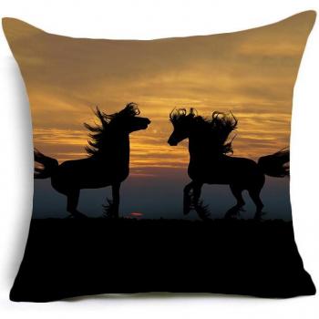 Wild Horse Linnen Kussenhoes met Rits 45x45 cm Decoratief