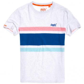 Superdry Männer OL Hardwick Streifen-T-Shirt – Grau, S